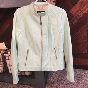 Women’s black rivet pleather jacket